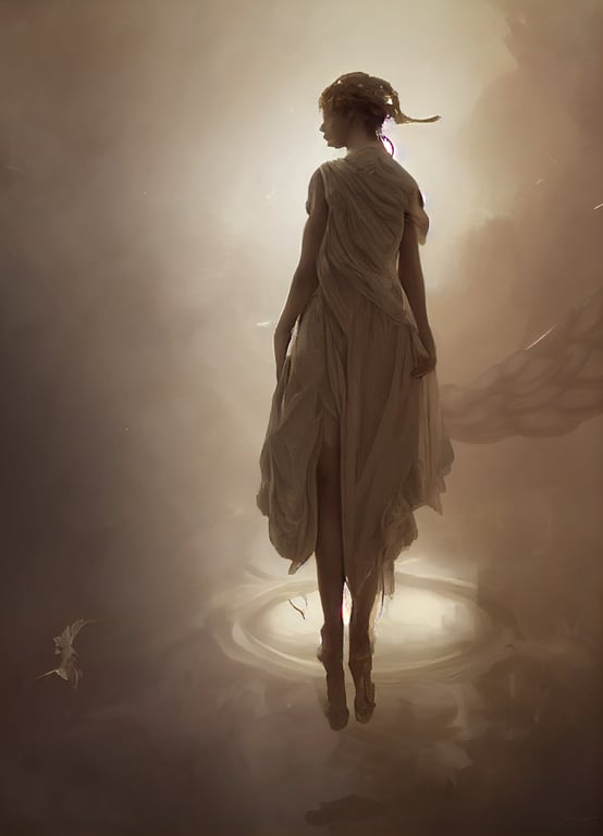 beautiful angel girl in dystopian world, Pascal Blanché, John Singer Sargent, very detailed, concept art, 8k,