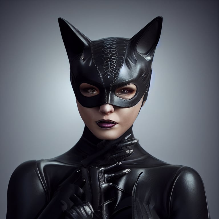 prompthunt beautifully realistic catwoman cosplay, full cat ears