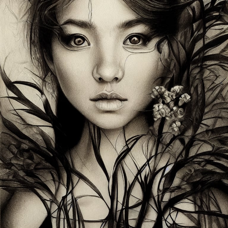 Pencil Sketch Of Nature Beauty