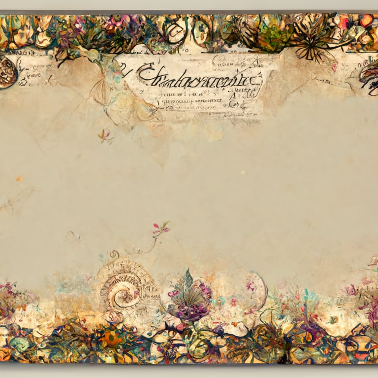 prompthunt: Ephemera fantasy digital scrapbooking background paper