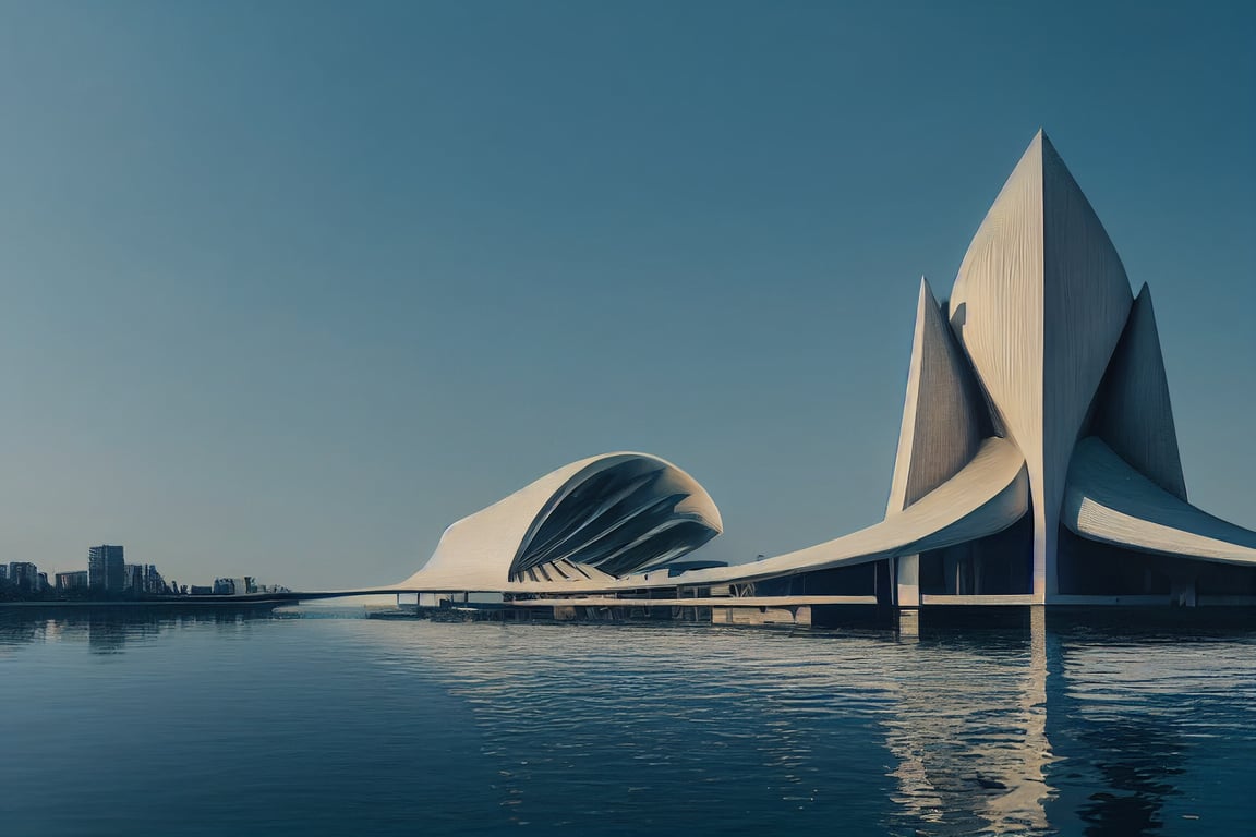 prompthunt: futuristic brutalist tower lotus tribal tent by Jørn Utzon and  Fariborz Sahba and Zaha Hadid and Santiago Calatrava, alphonse mucha,  cinematic, realistic, photography