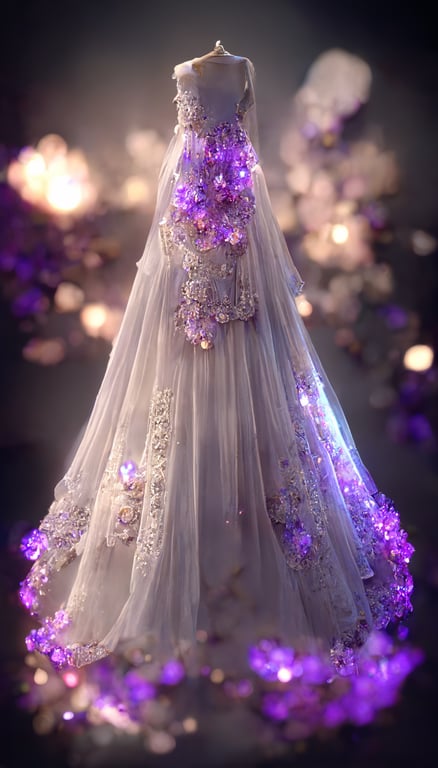 Wedding dress with lights on sale