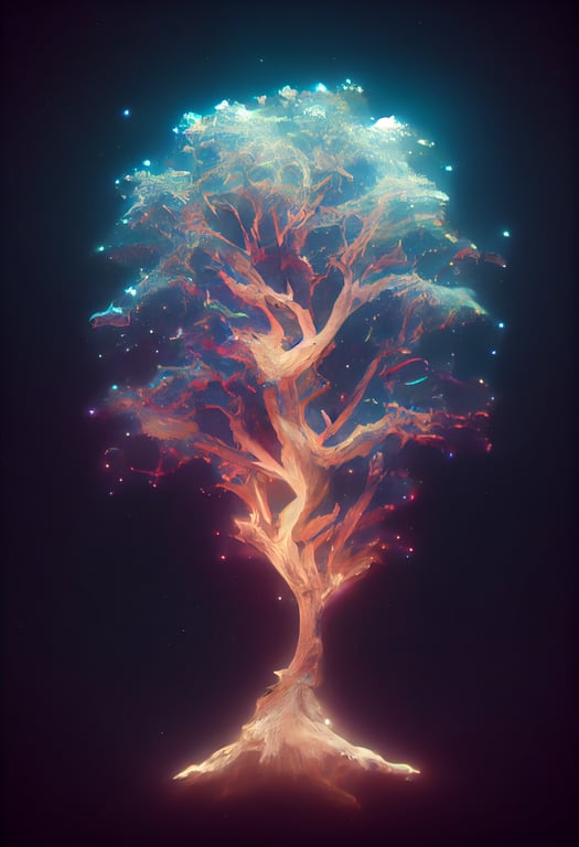 Prompthunt: The Universe Tree, 8k Resolution, Octane Render