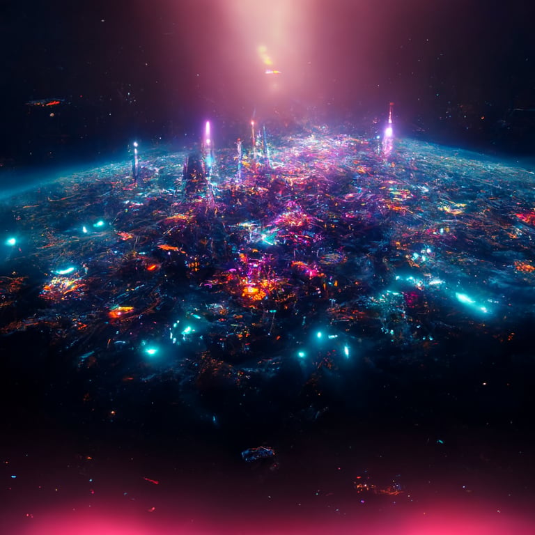 Floating City In Space