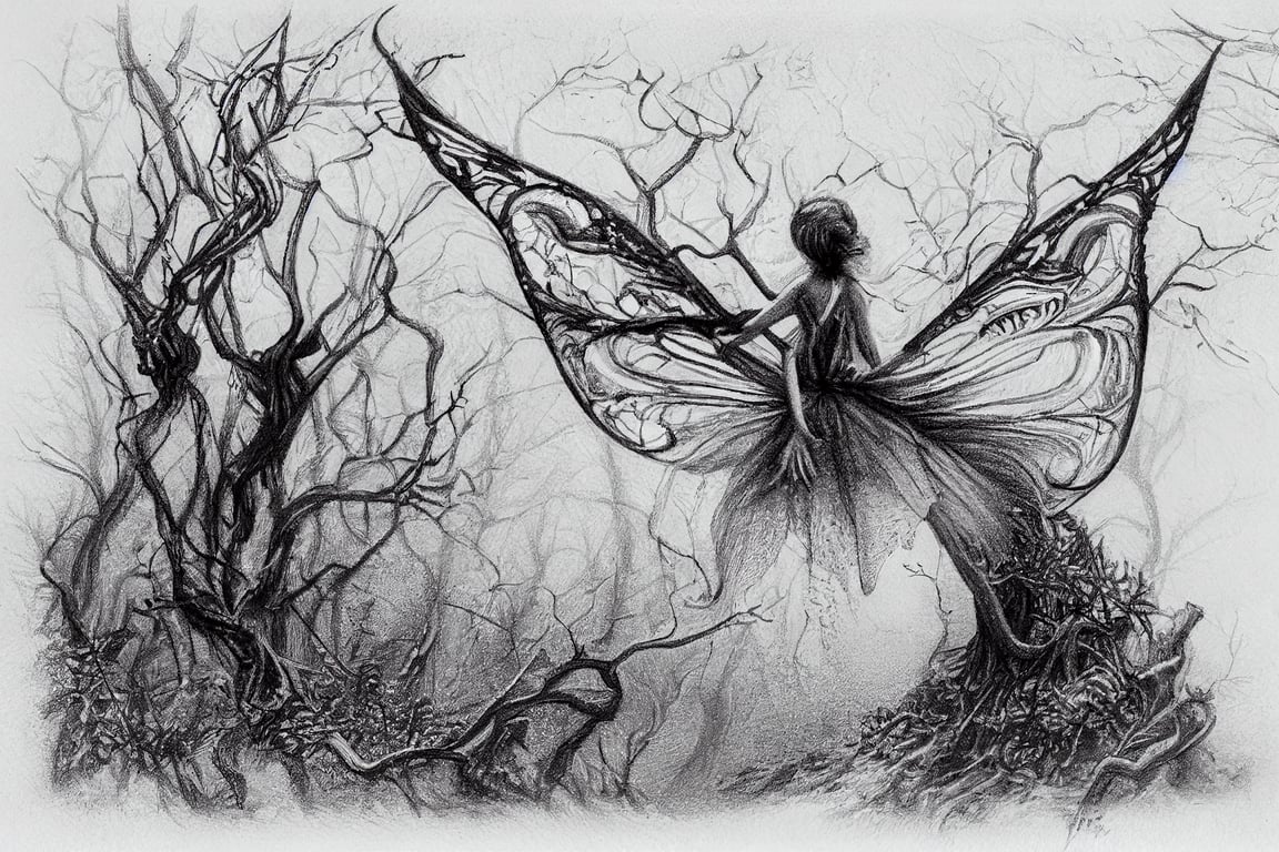 Drawings Of Fairies In Pencil