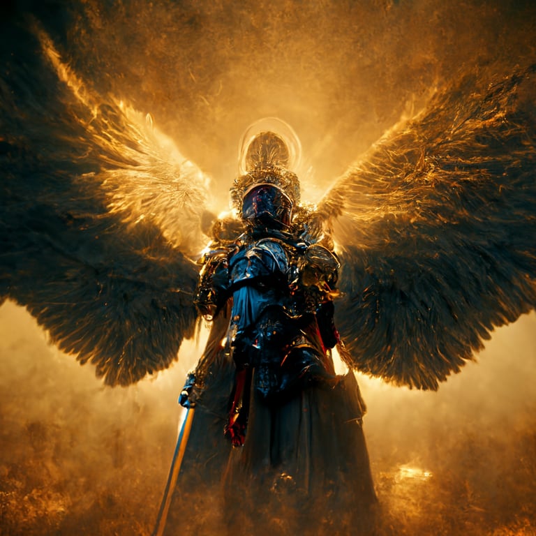 prompthunt: Archangel Michael purifying demonic forces from the World ...