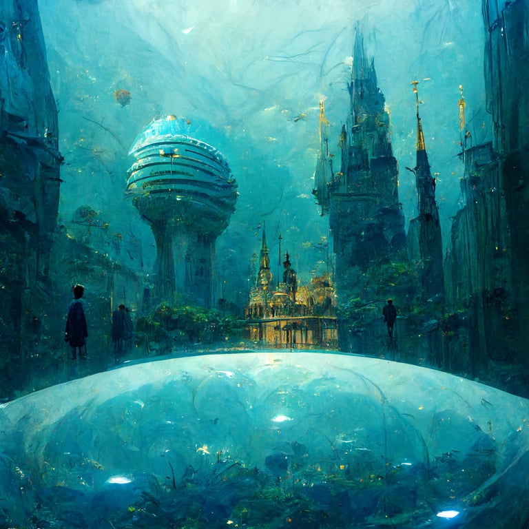 prompthunt underwater glass dome city fantasy