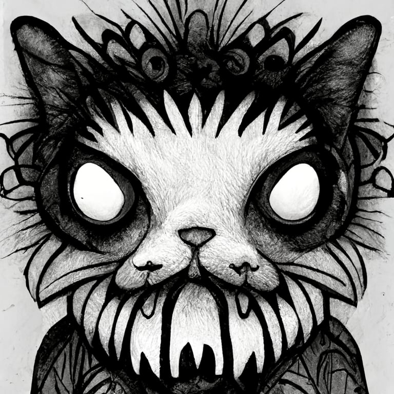 Zombie Cat Drawing