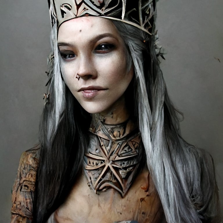 prompthunt: woman elf necromancer with detailed tribal tattoos wearing ...