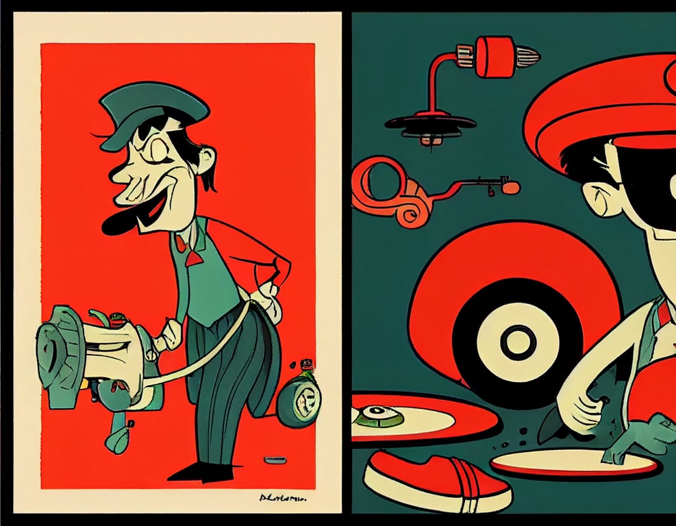 prompthunt vintage style cartoon, Rubber hose animation, Bill Nolan style, 2D