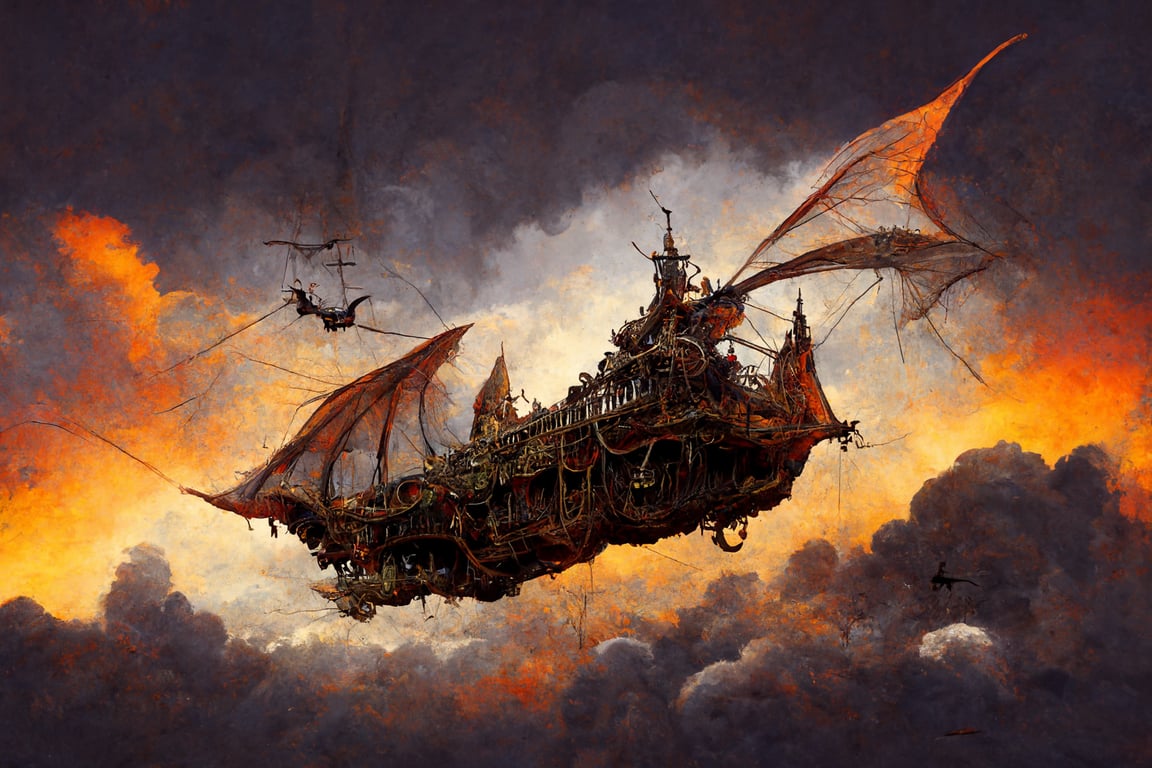 fantasy flying ship