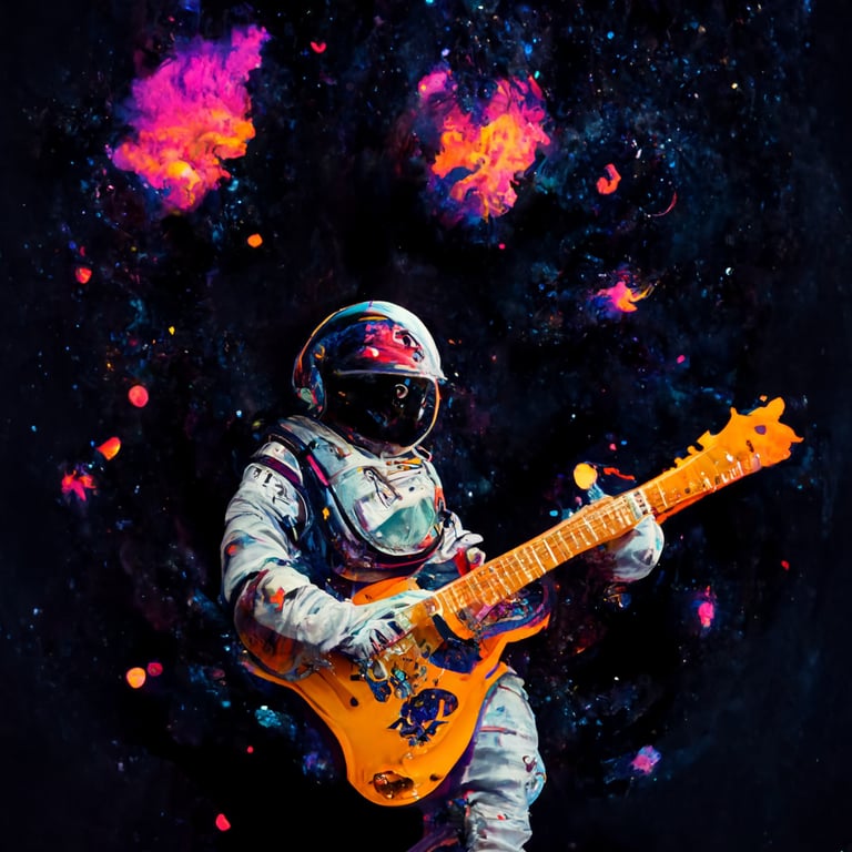 prompthunt: astronaut play electric guitar, fully body, 8k, ultra ...