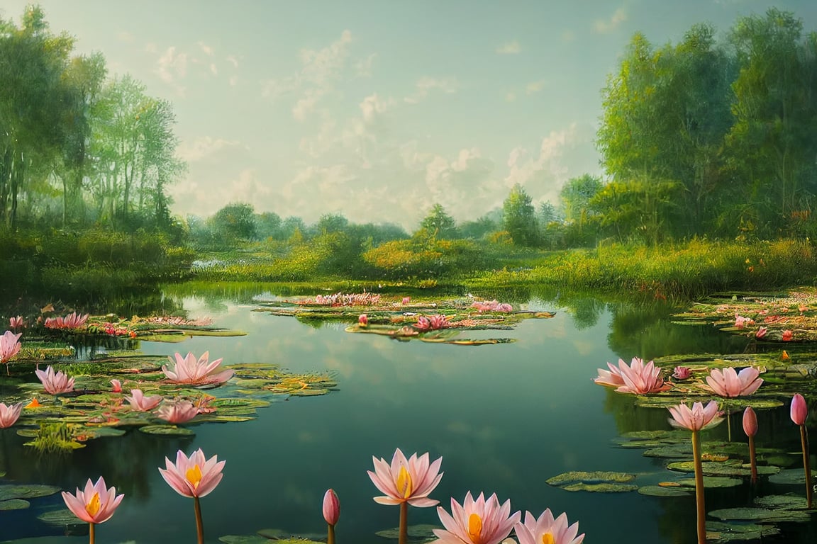 prompthunt midday, warm sunlight, soft landscape, spring, beautiful