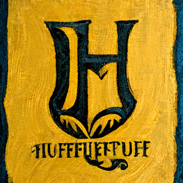 prompthunt: hufflepuff logo painted by Van Gogh