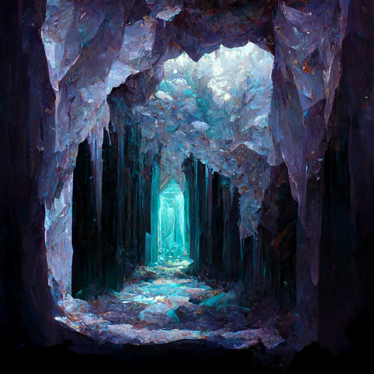 prompthunt: crystal cave with a dark secret