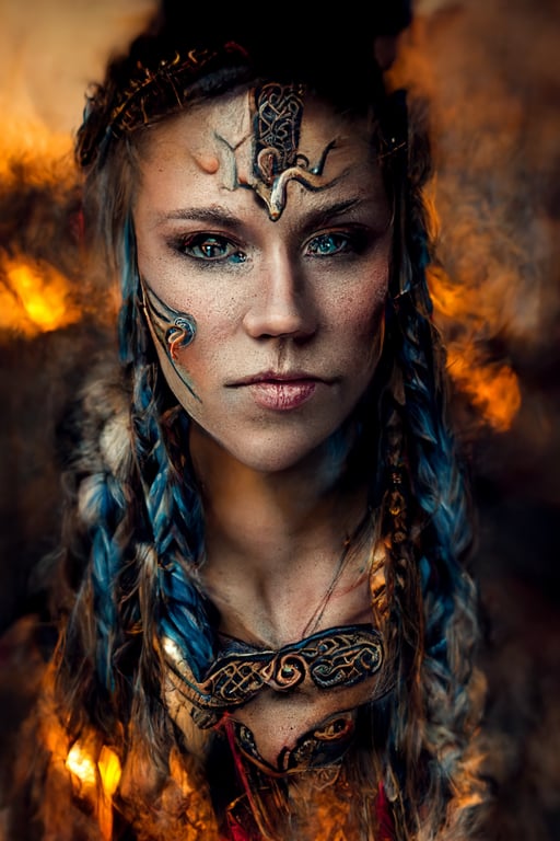 Female War Face Paint