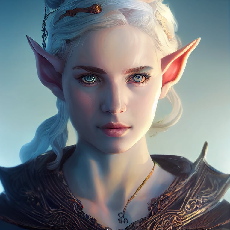 prompthunt: elf, Auberon, Ciri Child of Destiny, portrait in the style ...