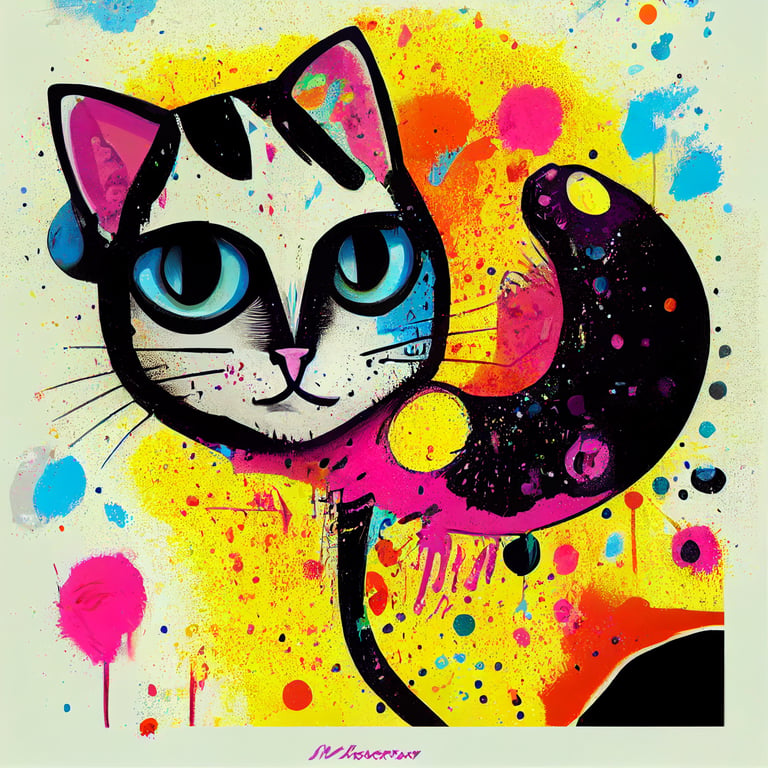 prompthunt: quirky kitty cartoon cat, surreal, fun, colorful ...