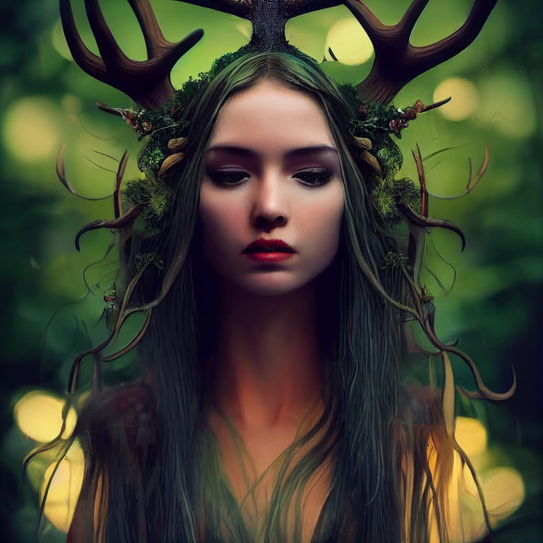 prompthunt: forest nymph elf fairy woman with long tangled hair and ...