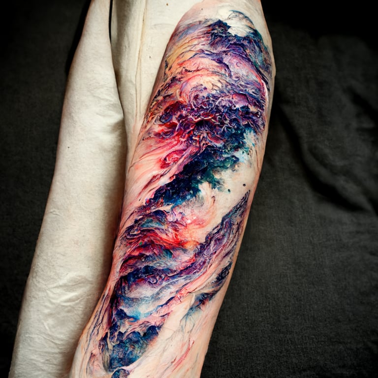 prompthunt: arm tattooed by guy aitchison