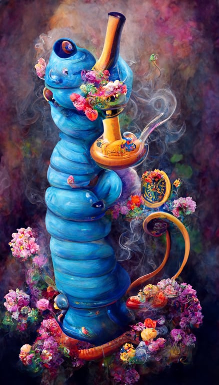 Alice In Wonderland Caterpillar Smoking Hookah Wallpaper