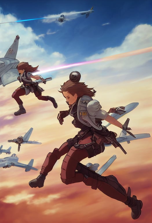 Female Fighter Pilot Cartoon