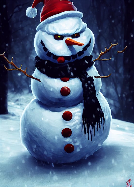 Angry Snowman Wallpaper