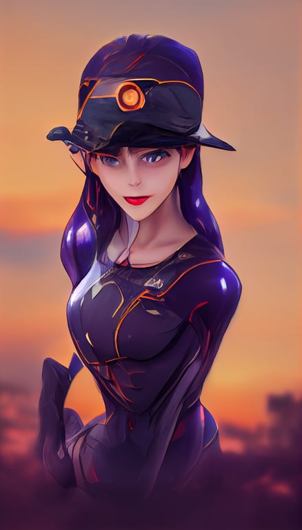 Prompthunt Pixar Style Portrait Shot Pin Up Anime Widowmaker Wearing