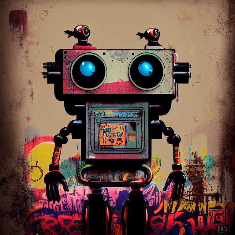 vintage robot background