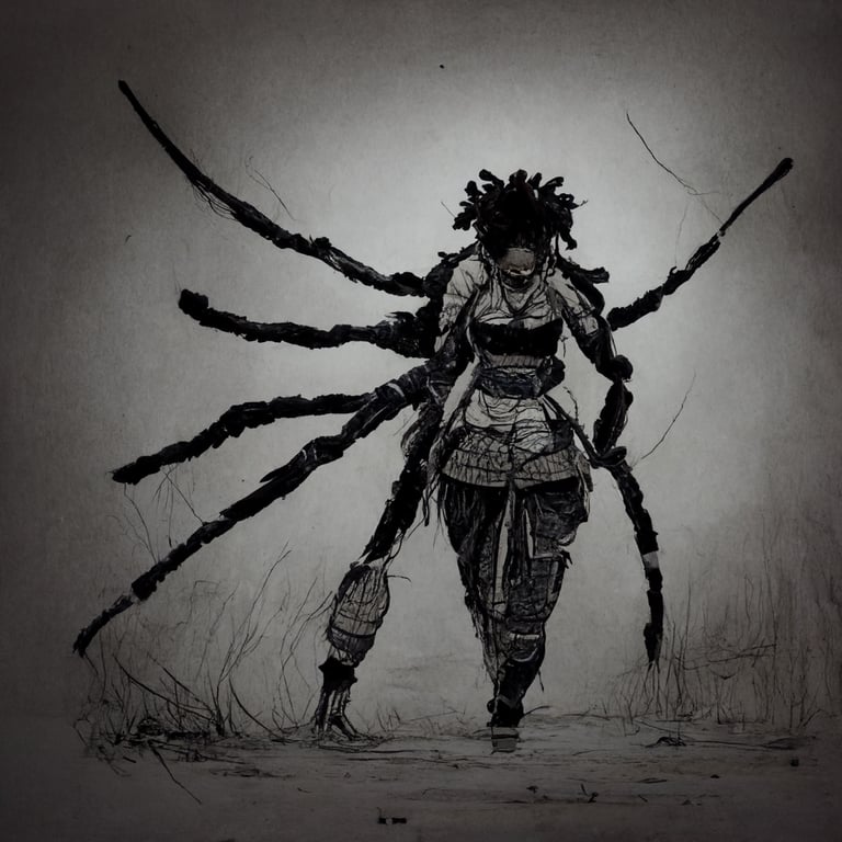 female warrior drawings