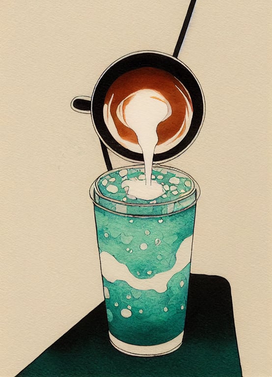 prompthunt-hot-and-warm-minty-milk-tea-drink-with-ice-cubes-and-foam