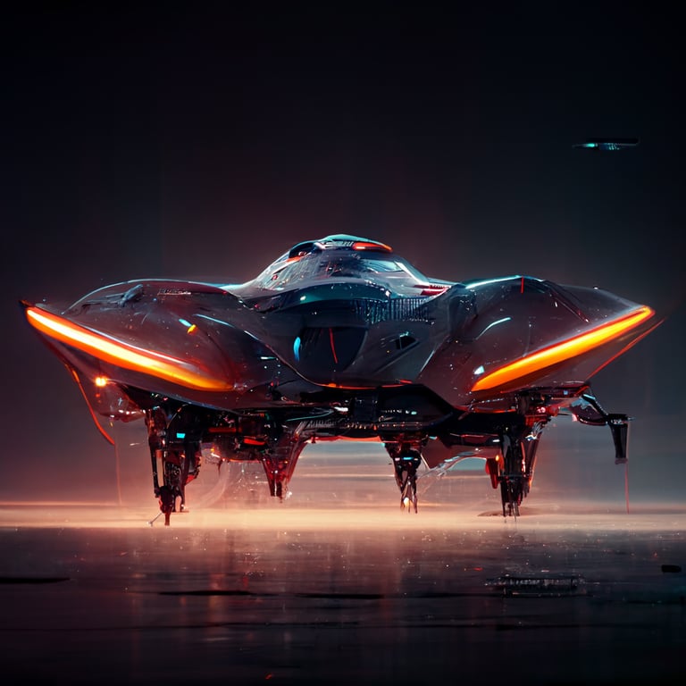 futuristic spaceship concept