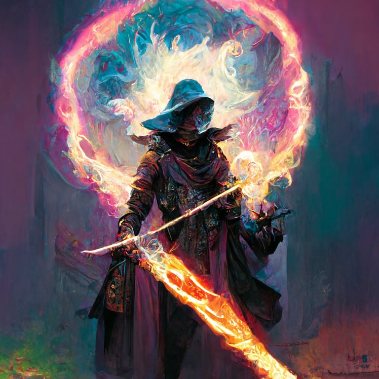 prompthunt: chaotic good + magic user + bladesinger dnd