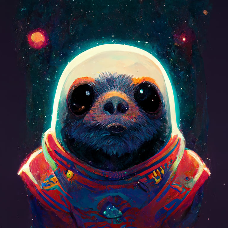 Astronaut Sloth Wallpaper
