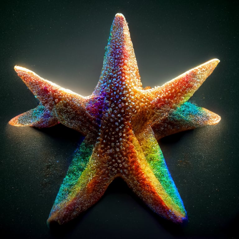 prompthunt: multi colored starfish underwater environmental ray tracing ...