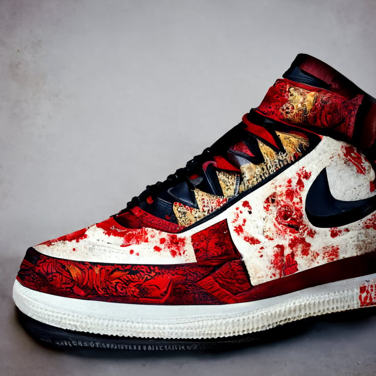 prompthunt: Nike air force 1 mid Bloodsport skin