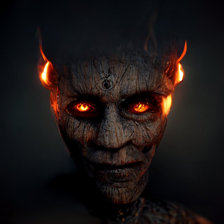 scary demon eyes