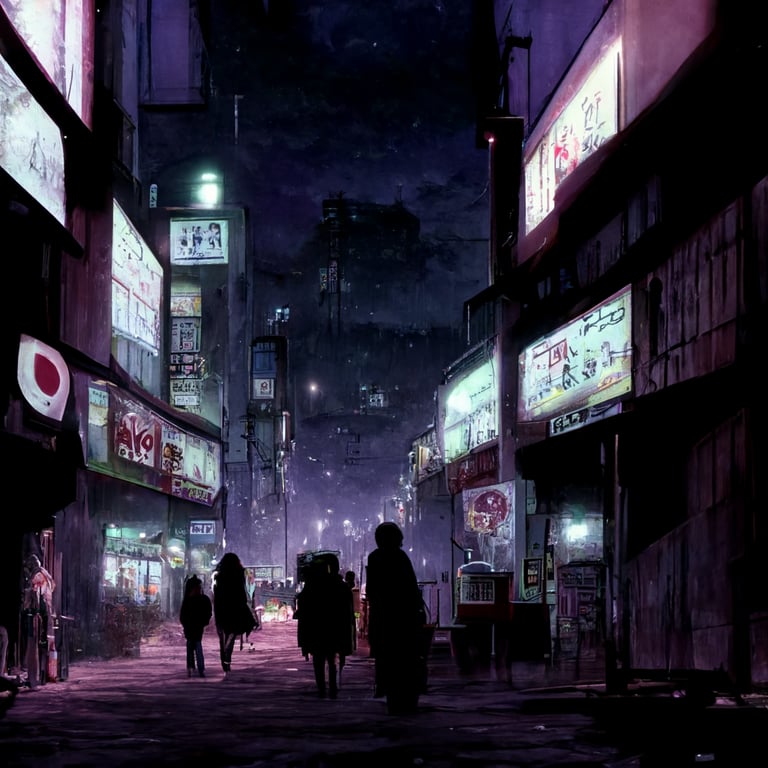 prompthunt: anko uguisu,call of the night,anime,street