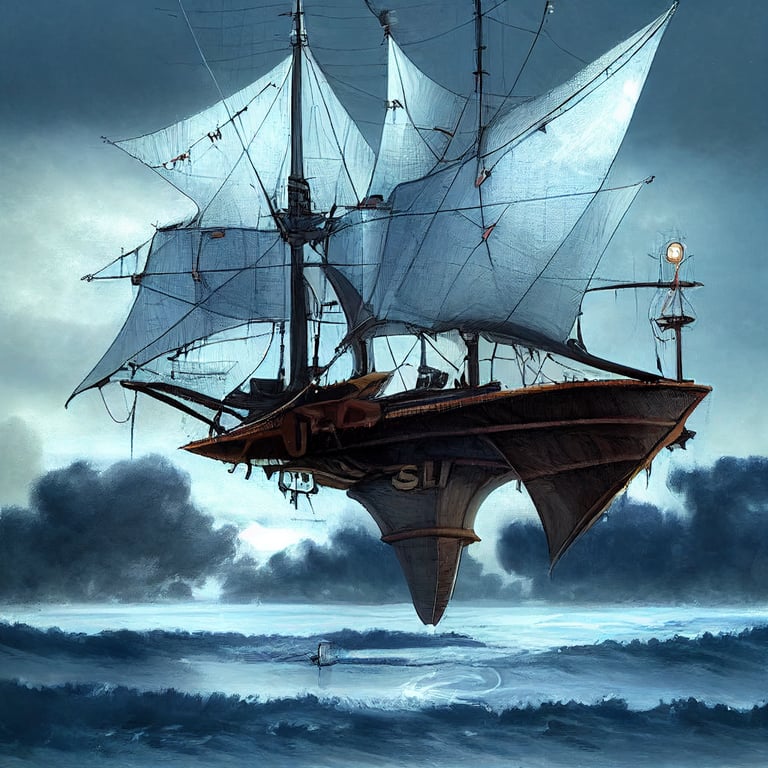 Sloop Sailing Ship Airship Undead Lava Ship 20x40 Pat vrogue.co