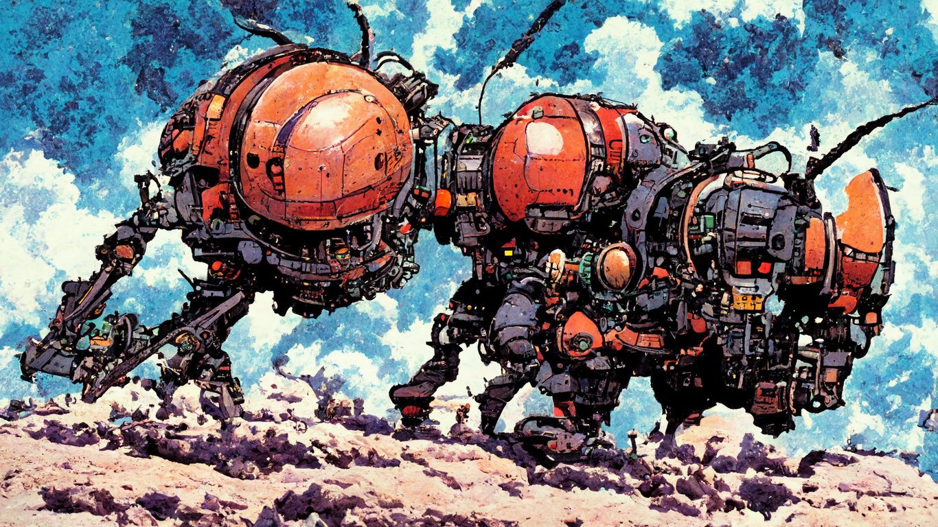 prompthunt Deunan Knute and Briaeros Hecatonchires from Appleseed by