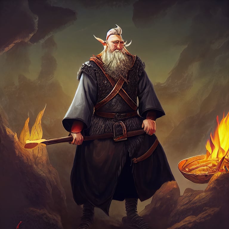 viking wizard, dnd, character art