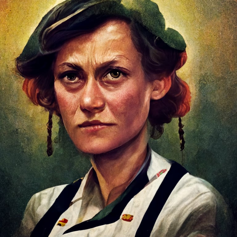 prompthunt: Helga the violent German barmaid, destroyer of drunkards