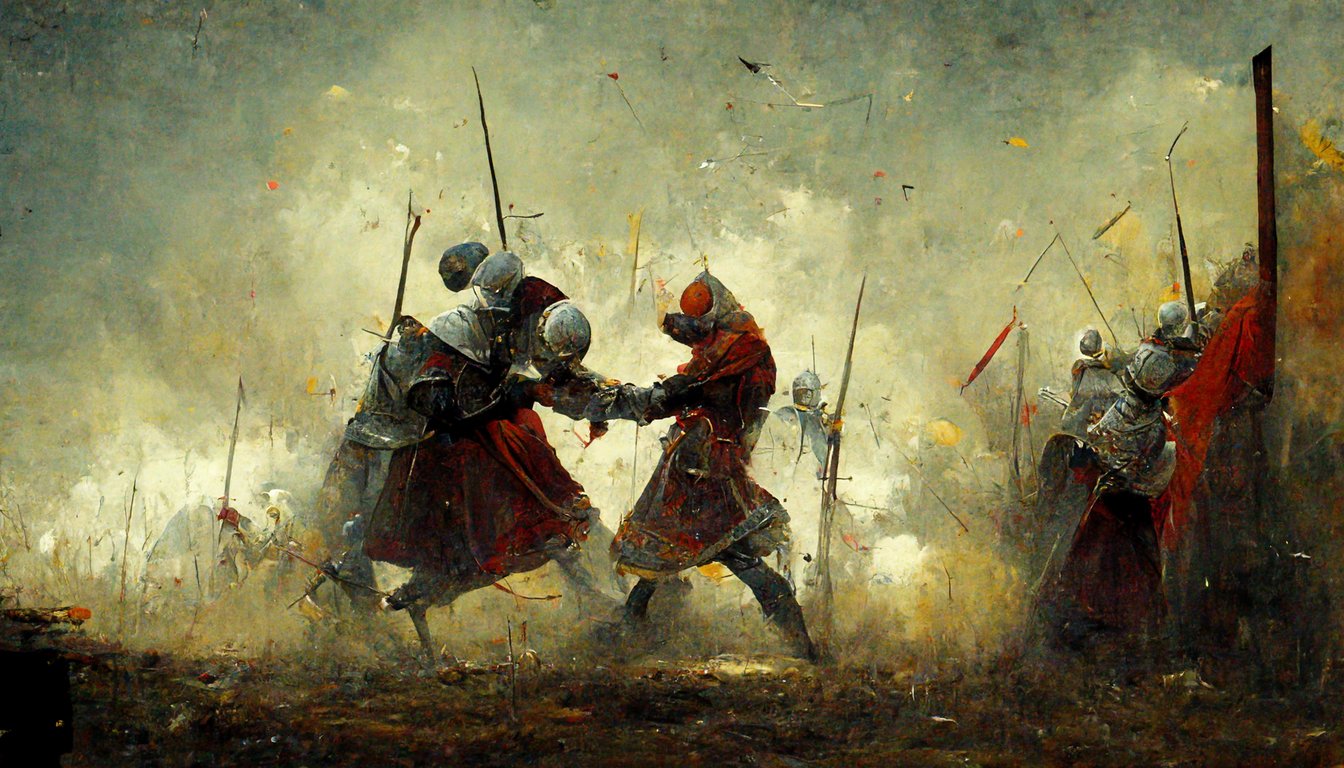 knights in battle