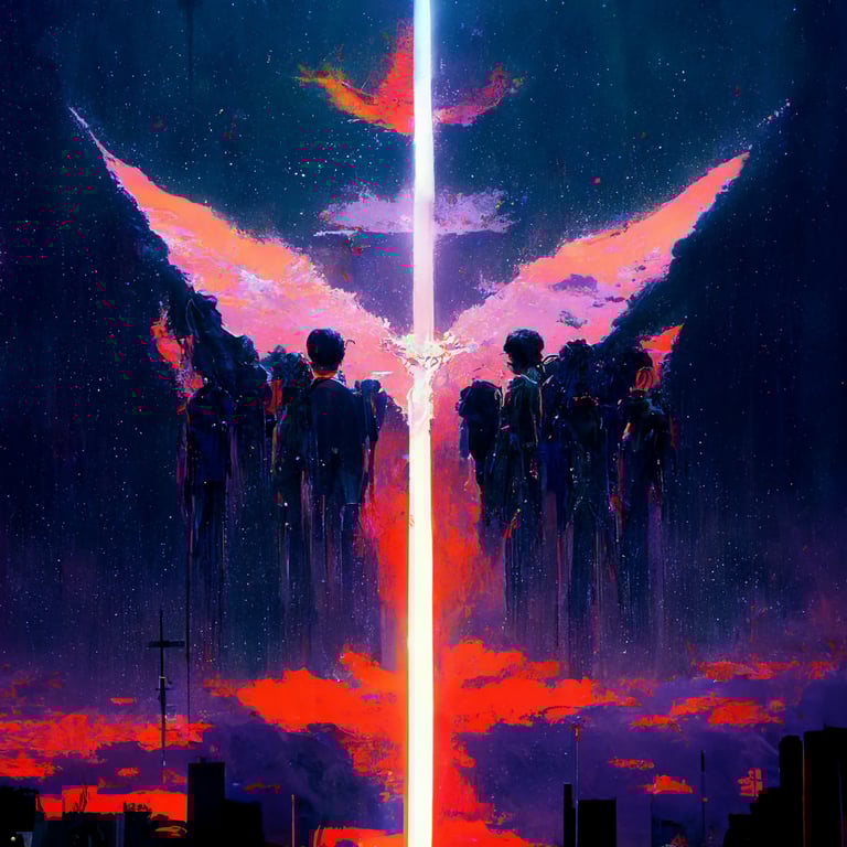 prompthunt Neon Genesis Evangelion