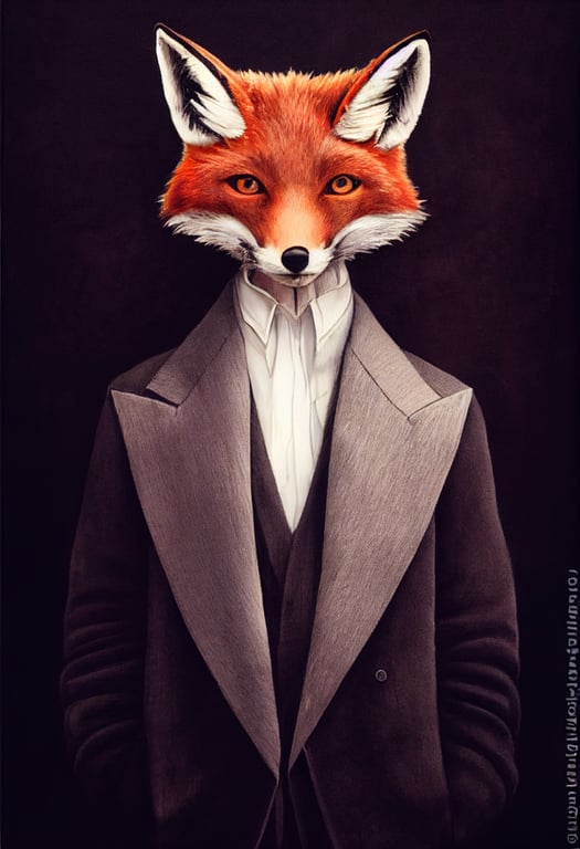 prompthunt: Humanoid fox wearing rich clothes
