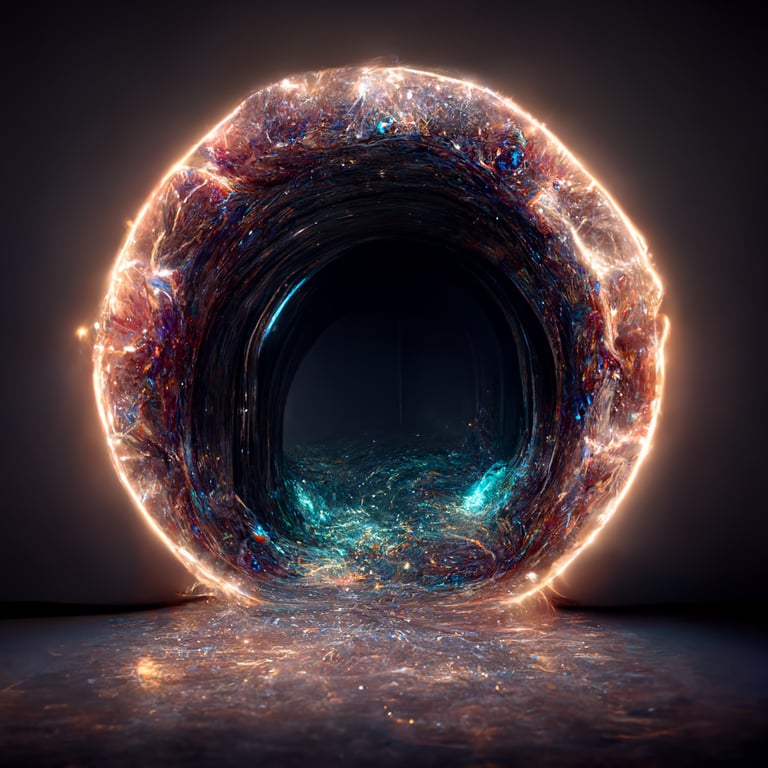 prompthunt: stable wormhole, portal, future, futurism, realism