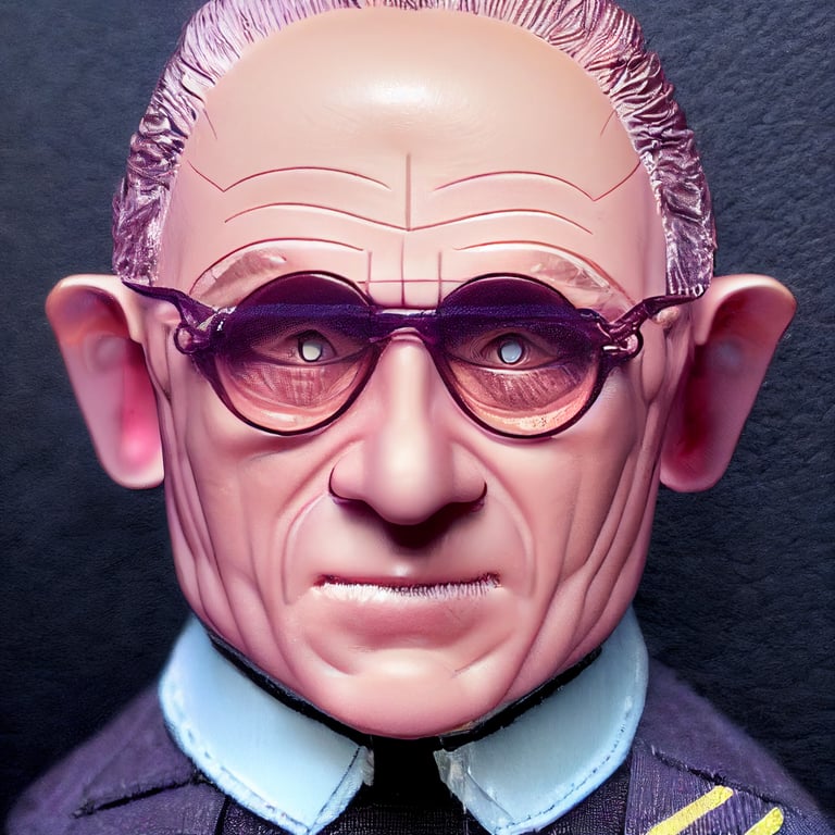 prompthunt: Klaus Barbie in the style of a Mattel toy doll