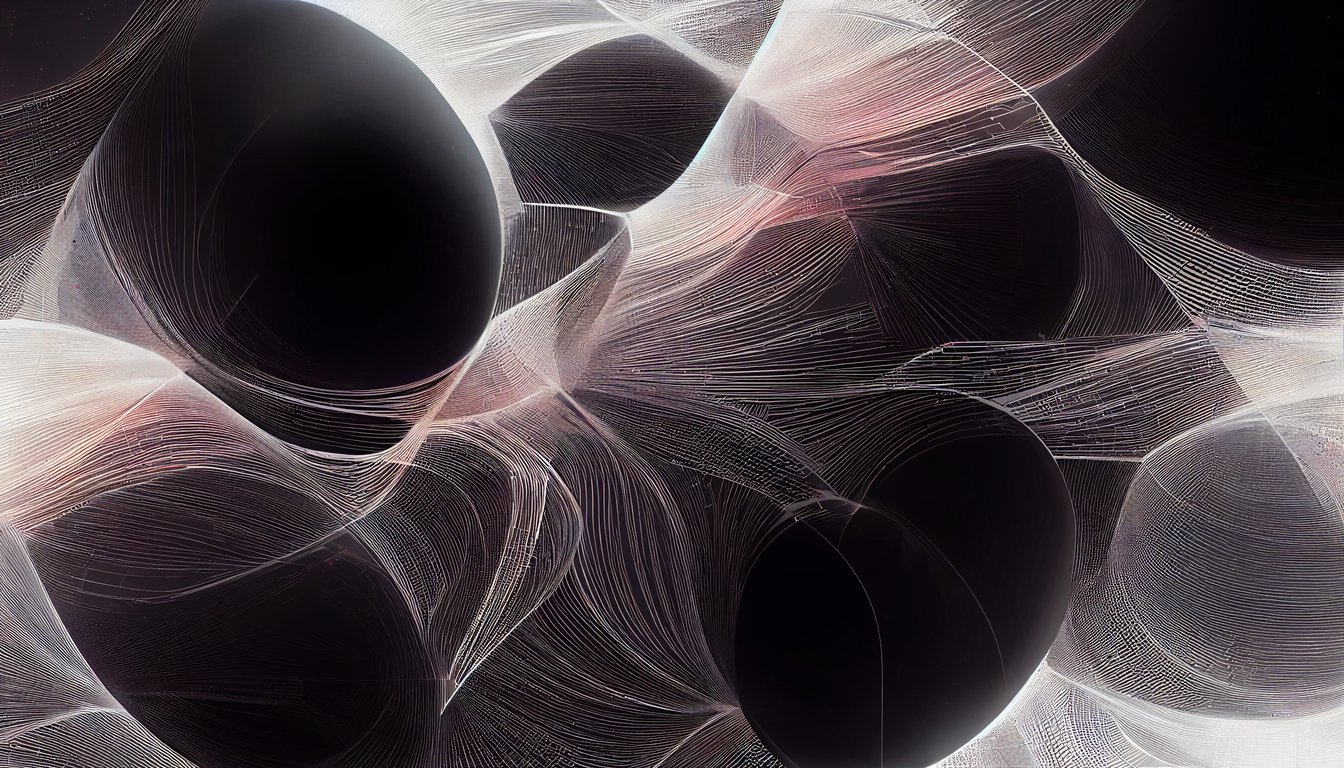 prompthunt: a black empty space with a form generated by mathematics ...