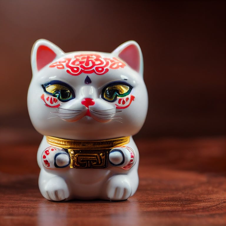 prompthunt maneki neko japanese good lucky cat charm high