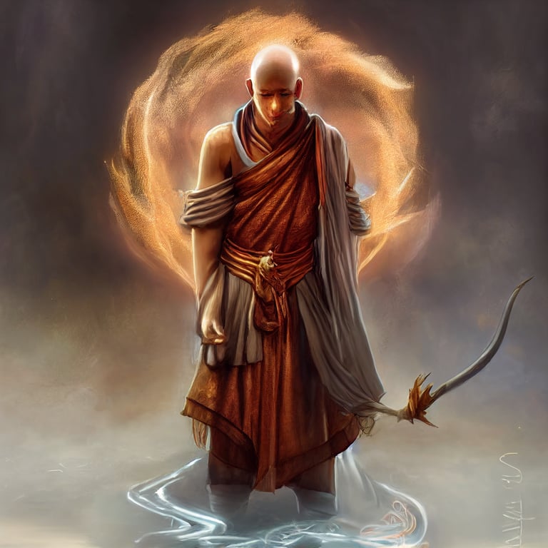 prompthunt dnd fantasy photo realistic atractive hot magic male monk
